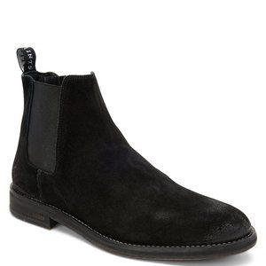 All Saints Black Suede Chelsea Boots